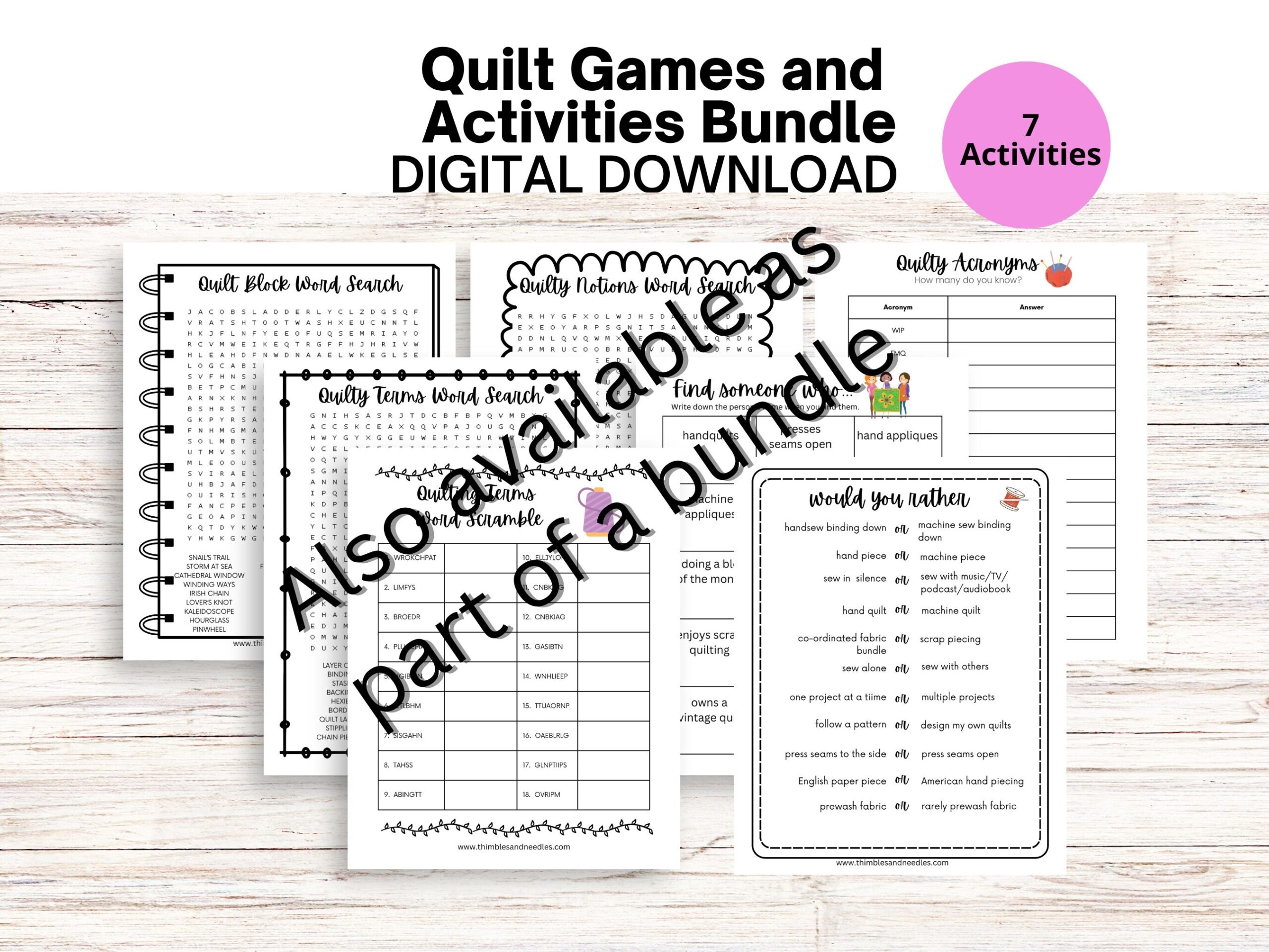 Printable Patchwork Word Searches