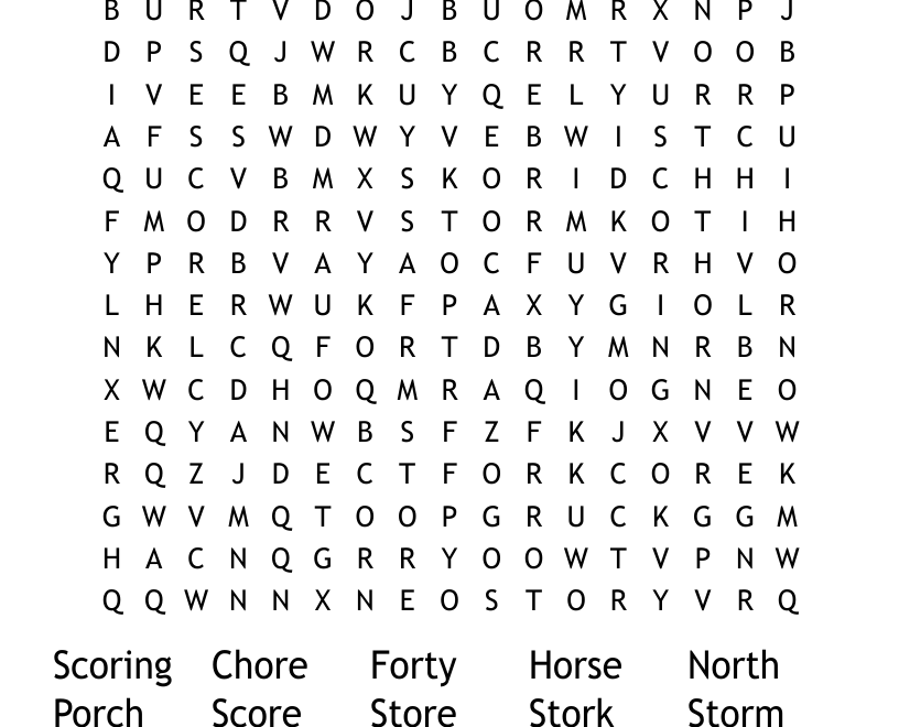 R Word Search WordMint
