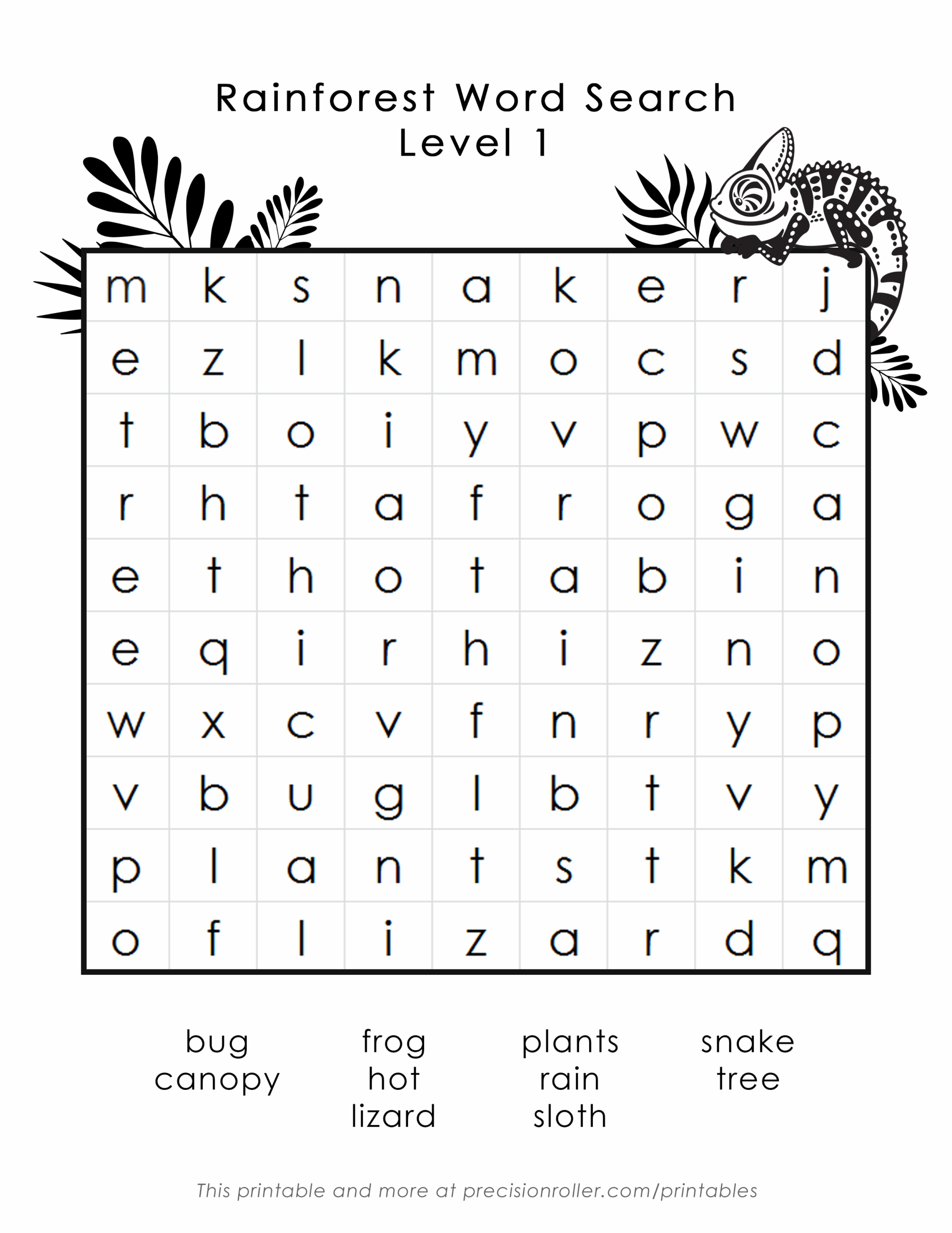 Easy Printable Word Searches For Seniors