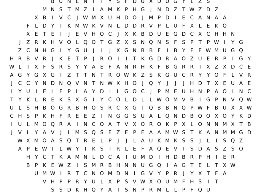 RAINY DAY WORDSEARCH