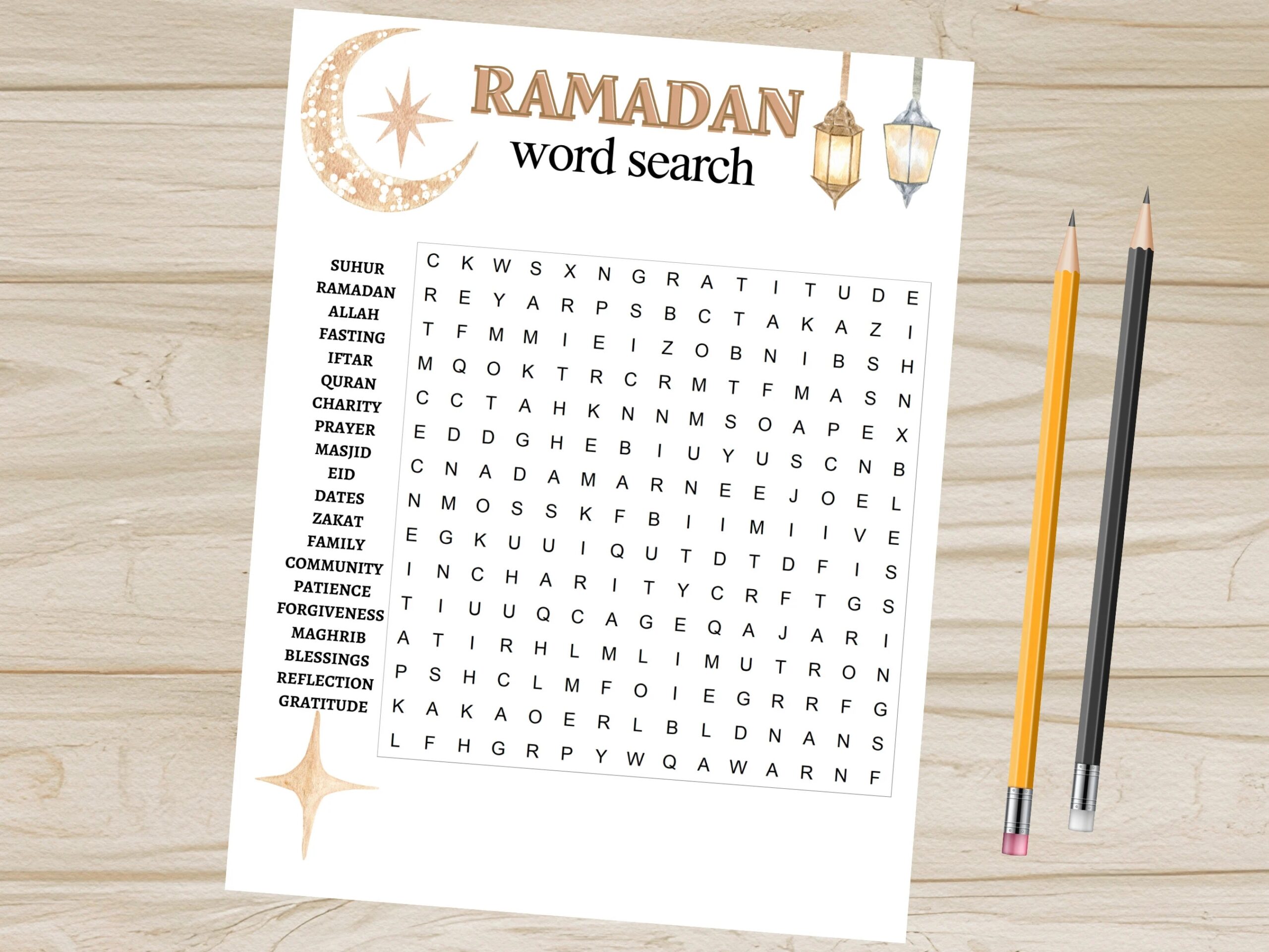Ramadan Word Search Printable Ramadan Word Search Printable
