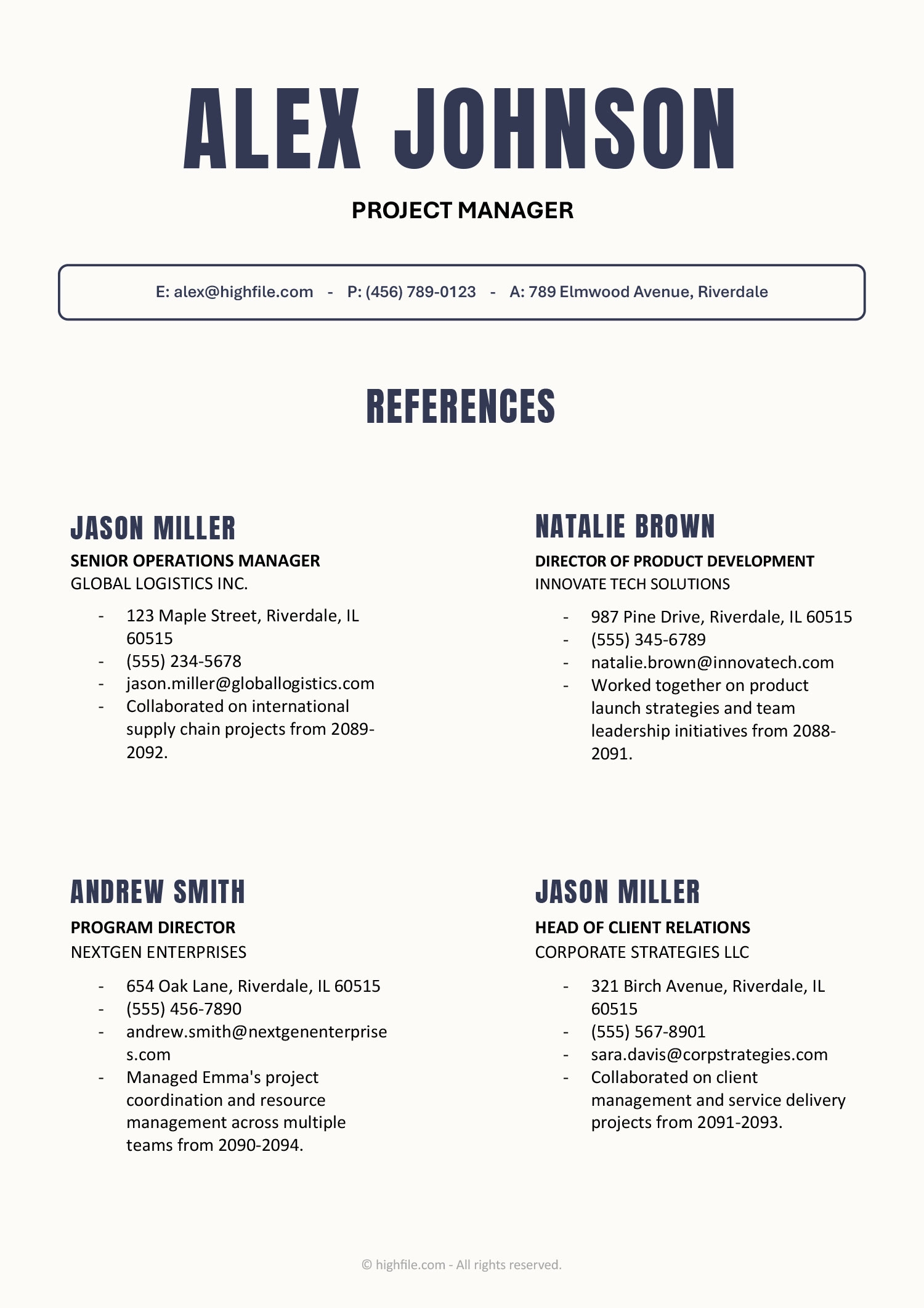 Reference Sheet Template Word Google Docs Highfile