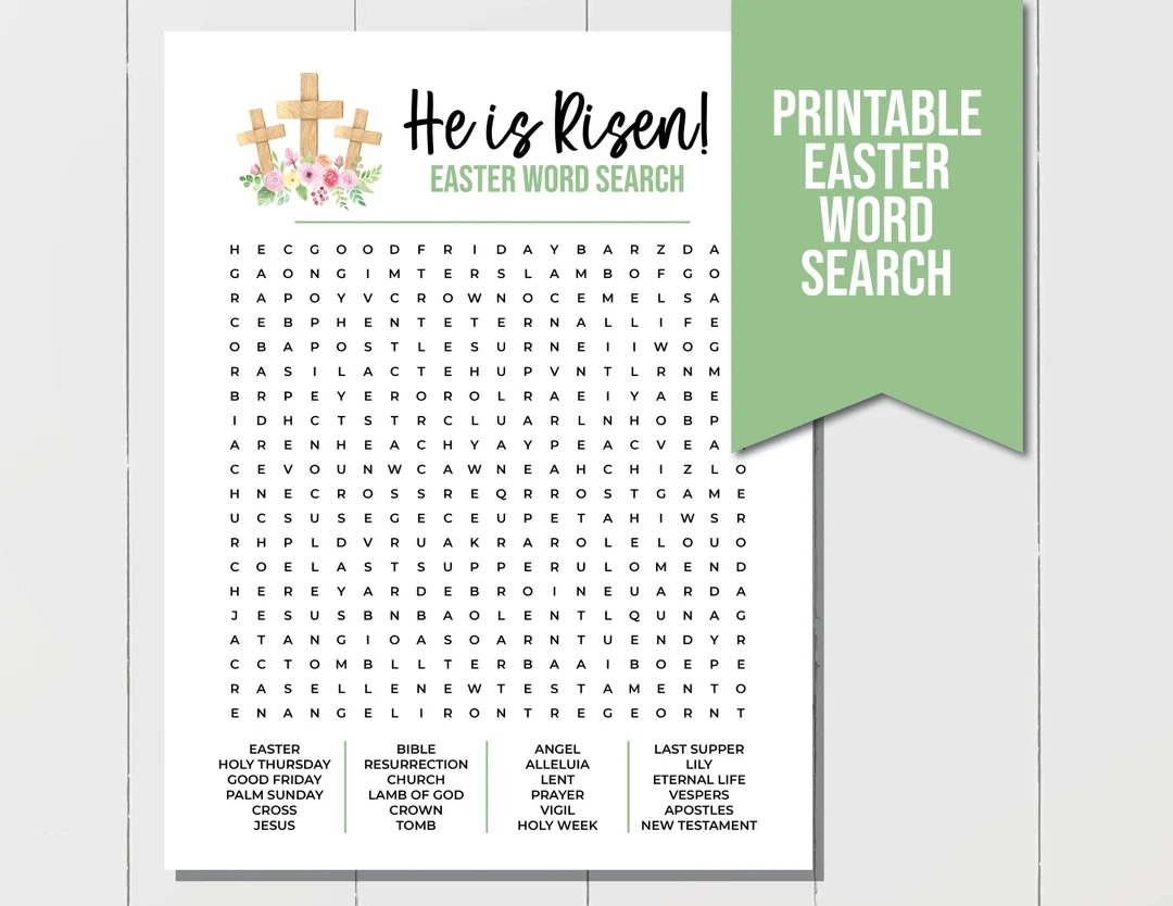 Good Friday Word Search Printable