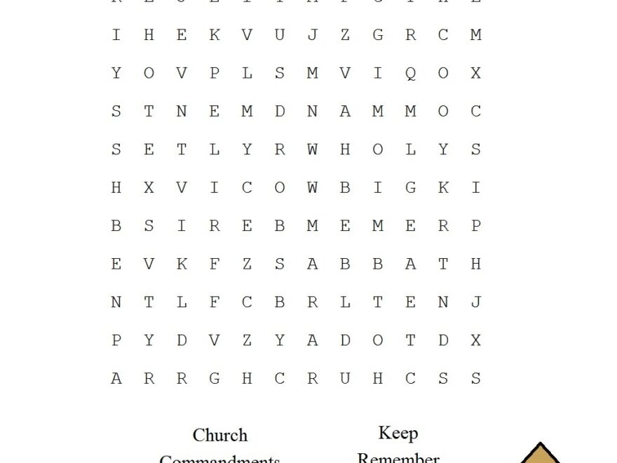 Remember The Sabbath Day To Keep It Holy Word Find