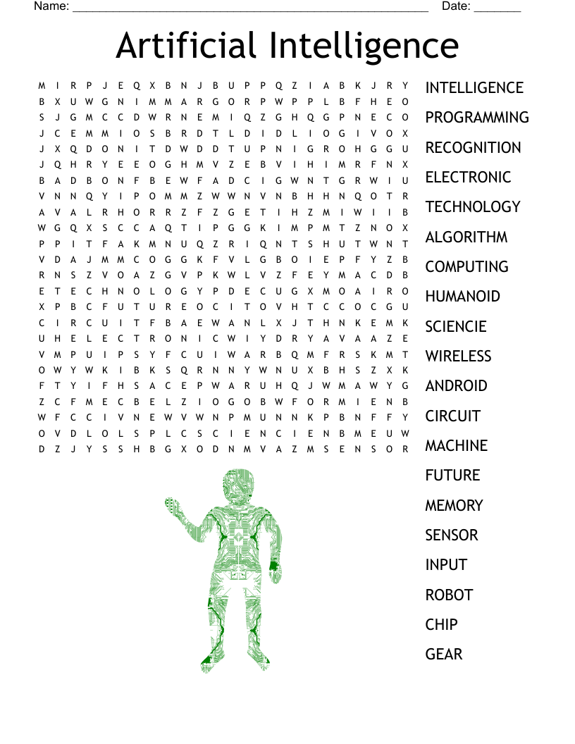 Robot Word Search WordMint