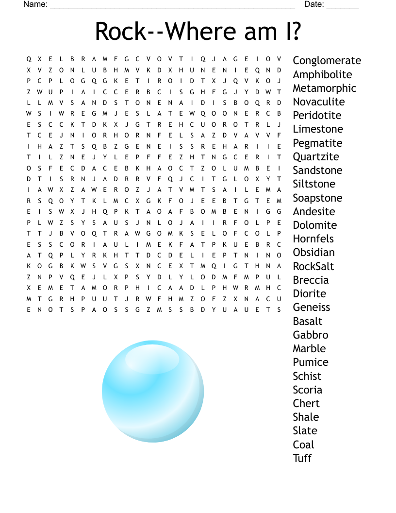 Free Printable Word Search Puzzles Rocks And Soil