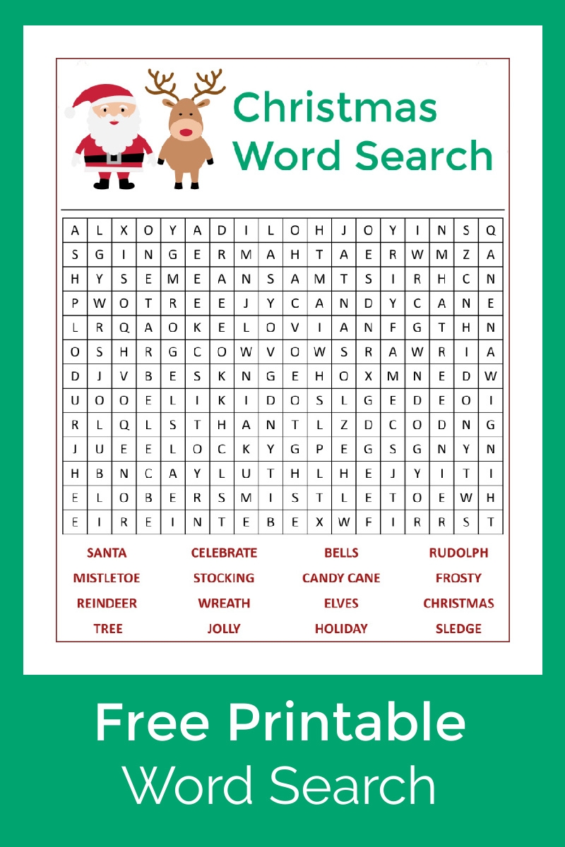 Christmas Food Word Search Printable