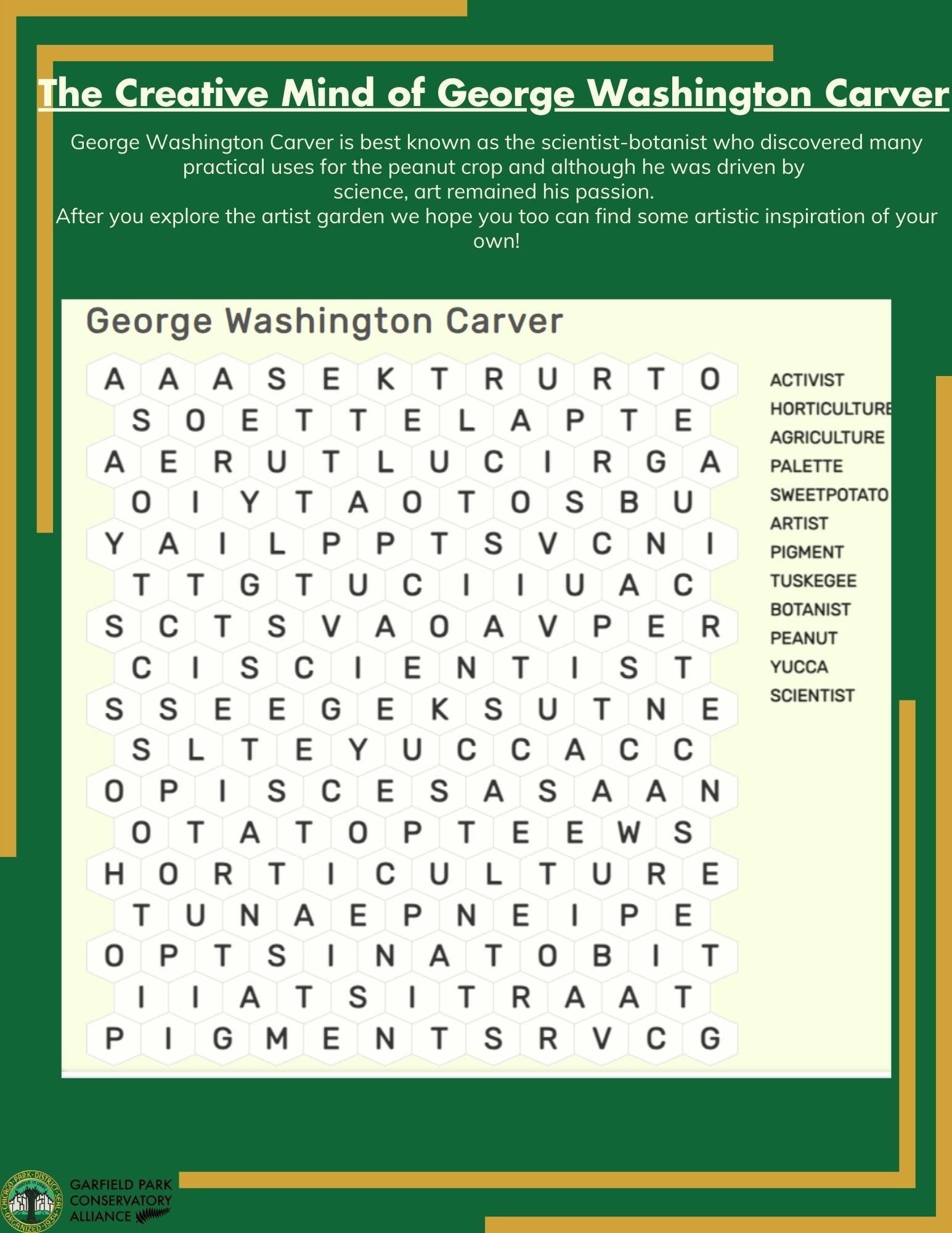 Scavenger Hunts Garfield Park Conservatory