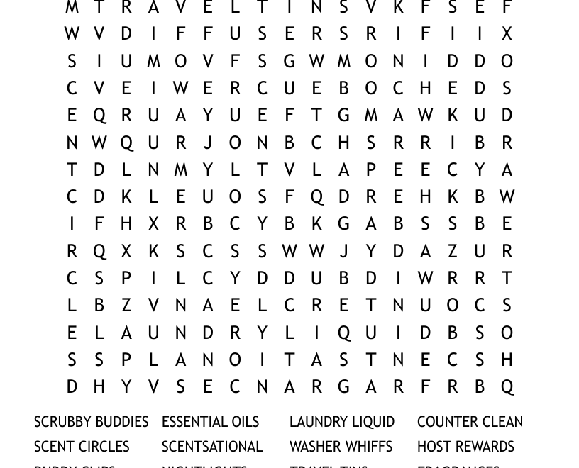 Scentsy Word Search WordMint