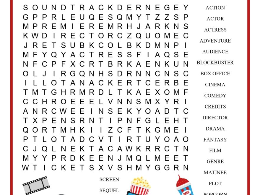 See A Movie Word Search Worksheets Library