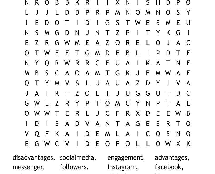 Social Media Hard Word Search WordMint