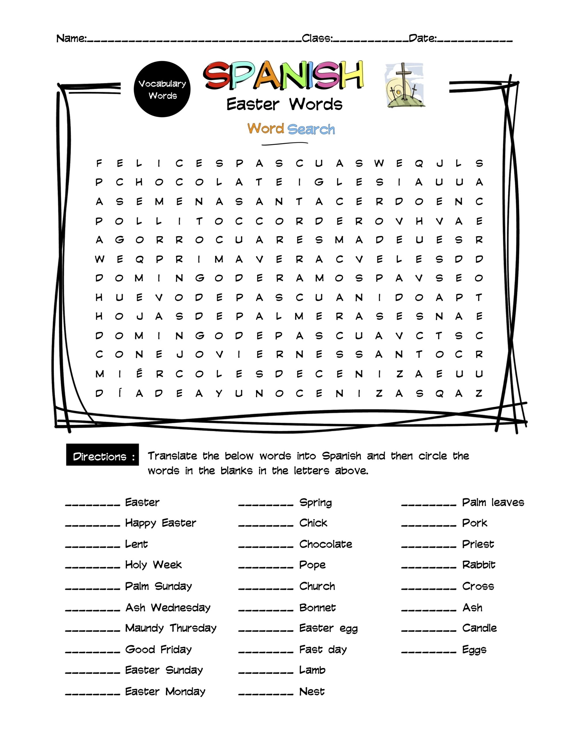 Printable Easter Word Searches
