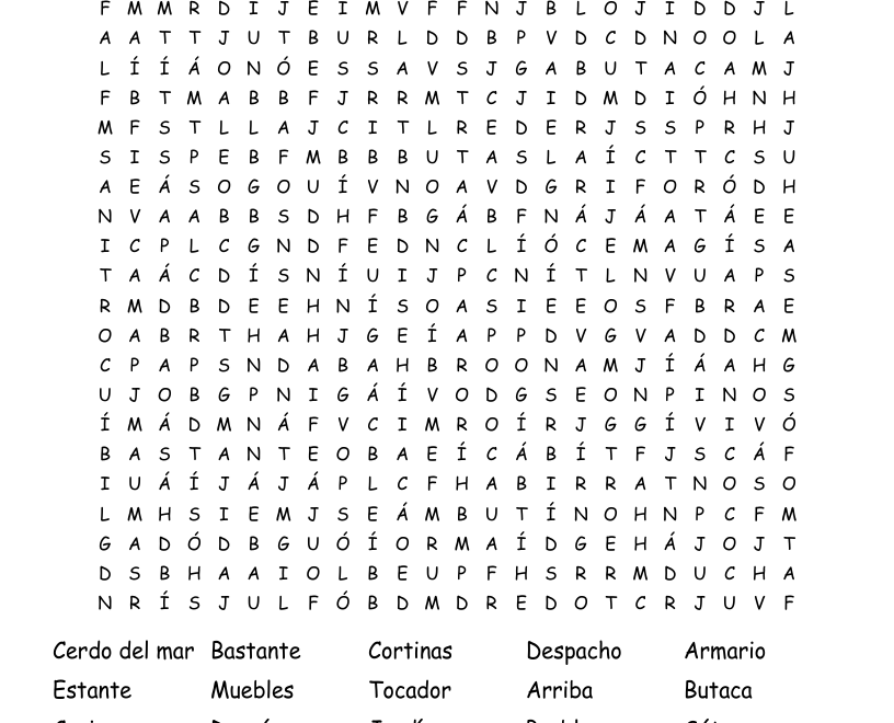 Spanish Summer 2017 Word Search WordMint
