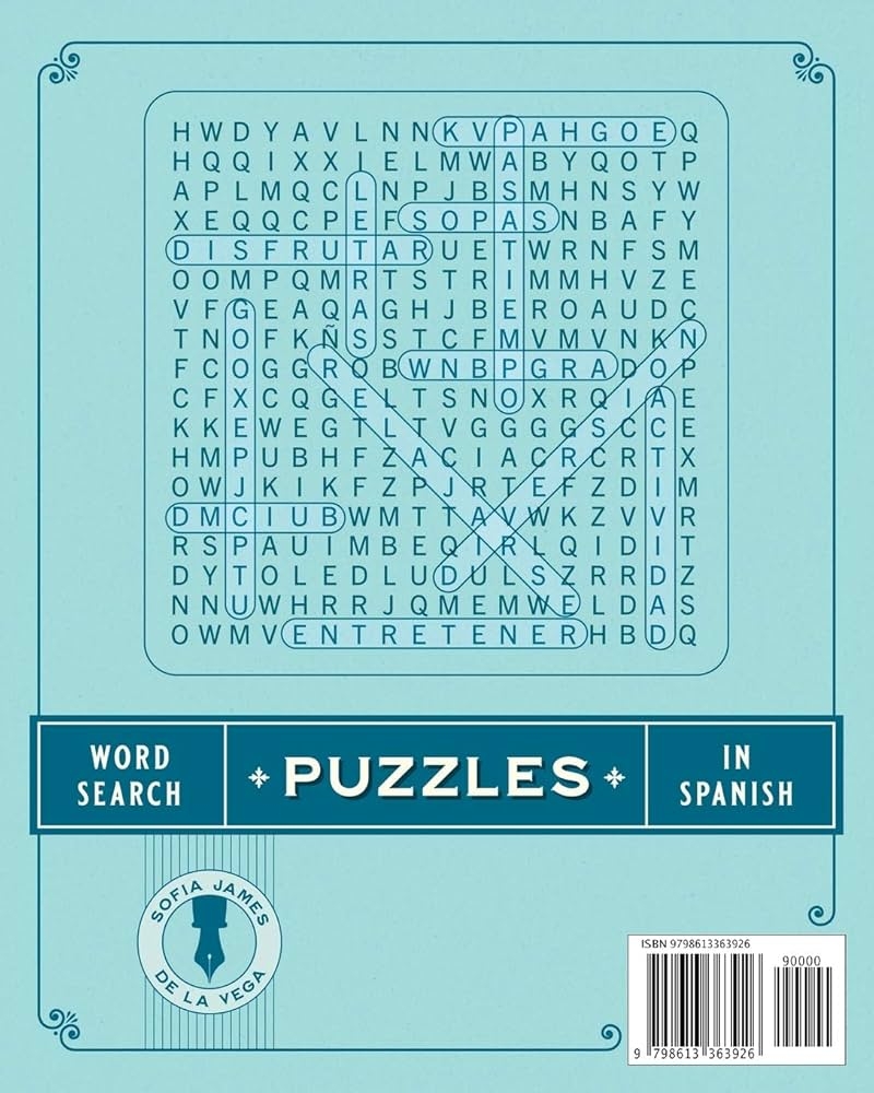 Printable Spanish Word Search Answer Key