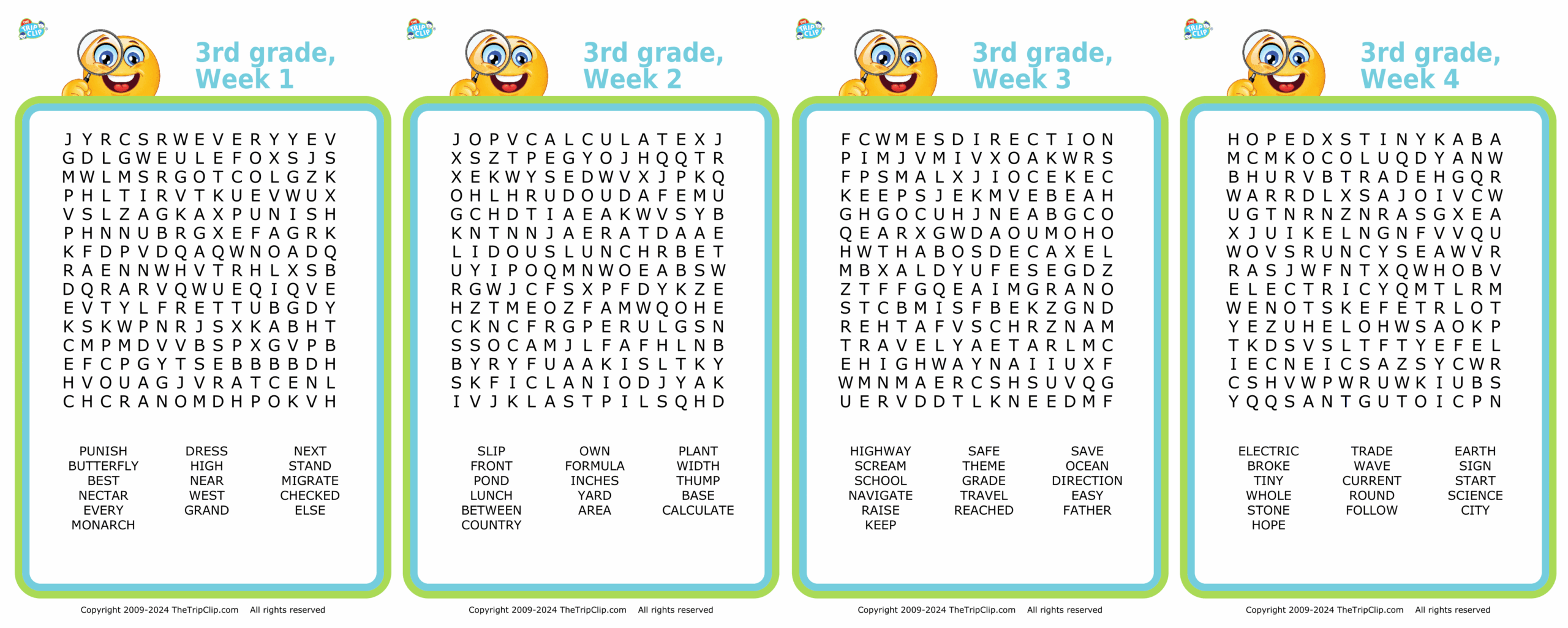 Spelling Word Search PDF 