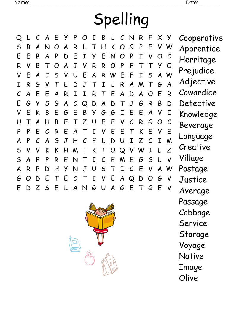 Spelling Word Search WordMint