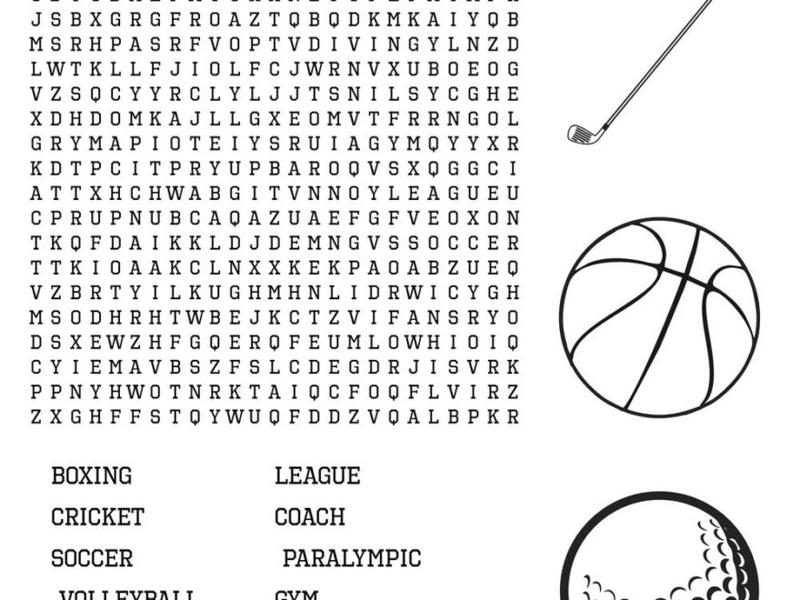 Sports themed Word Searches Beeloo Printable Crafts And Activities For Kids