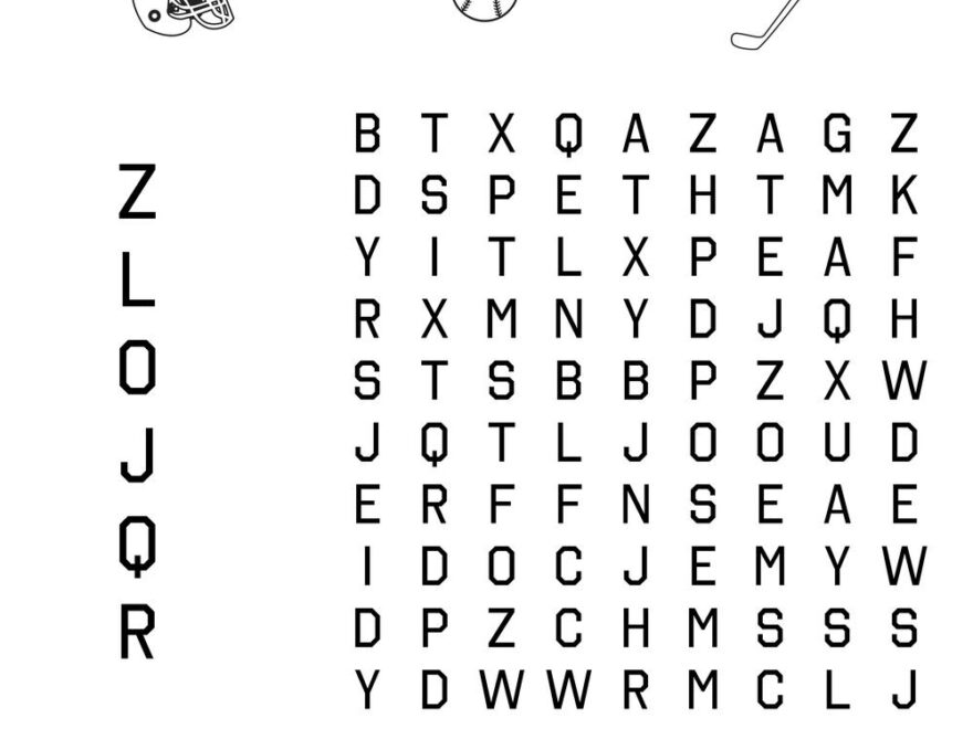 Sports themed Word Searches Beeloo Printable Crafts And Activities For Kids