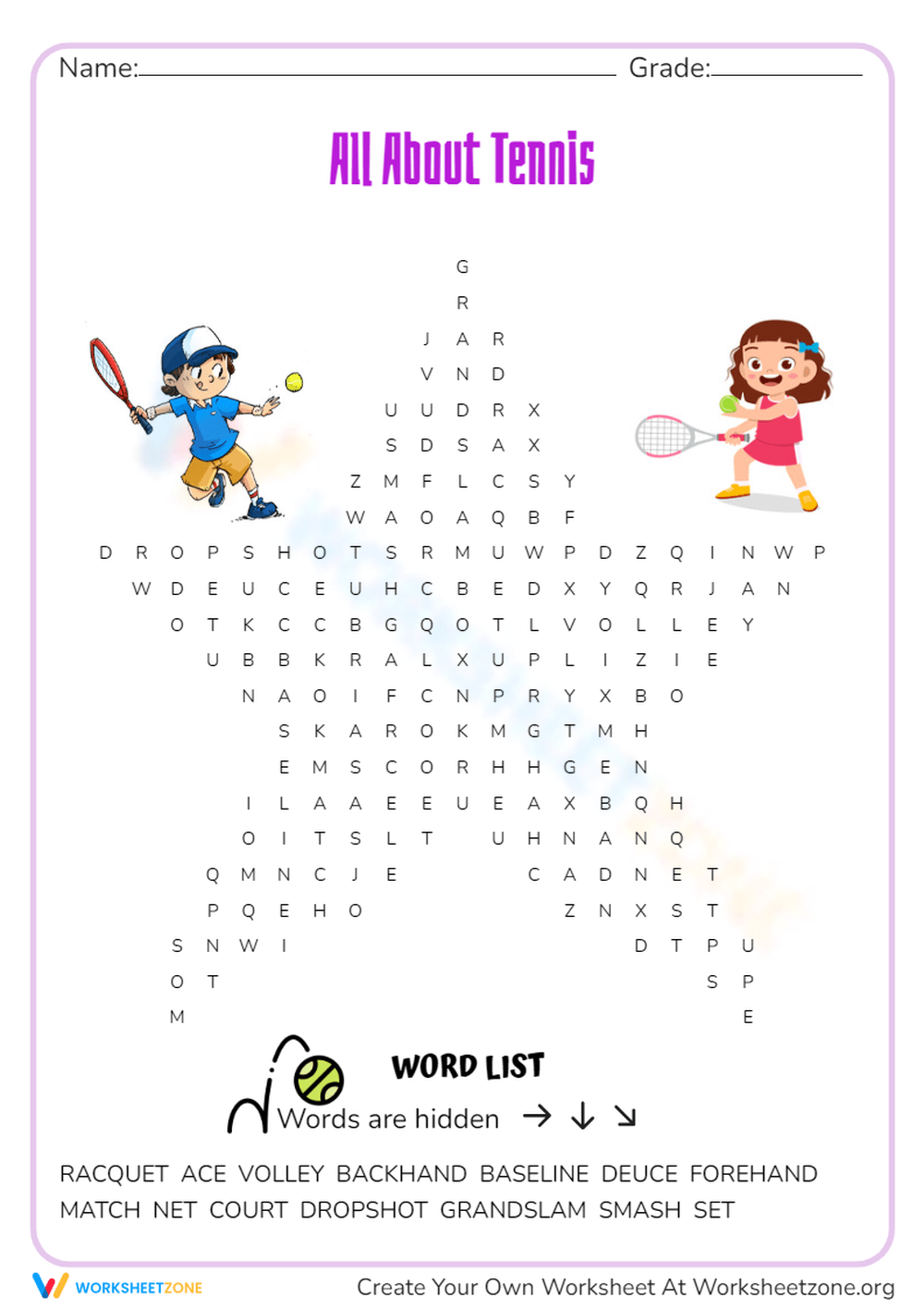 Sports Word Search Worksheets Printable