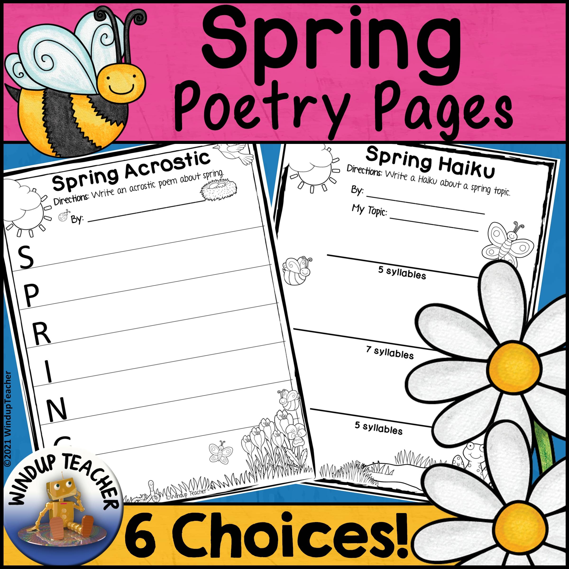 Spring Word Search Printable Spring Poetry Worksheets