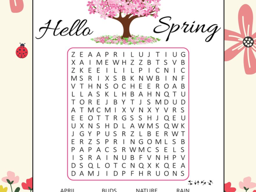 Spring Word Search Crossword Maze I Spy Game Puzzle March Madness Activities Made By Teachers