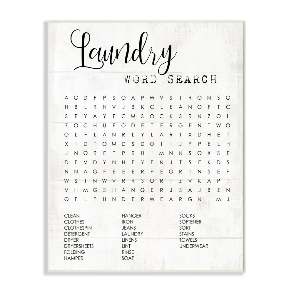 Washing Cleaning Word Search Printable