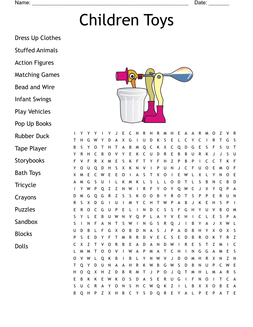 Free Printable Word Search Kindergarten