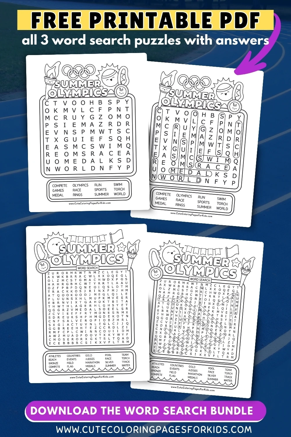 Summer Olympics Word Search Printable