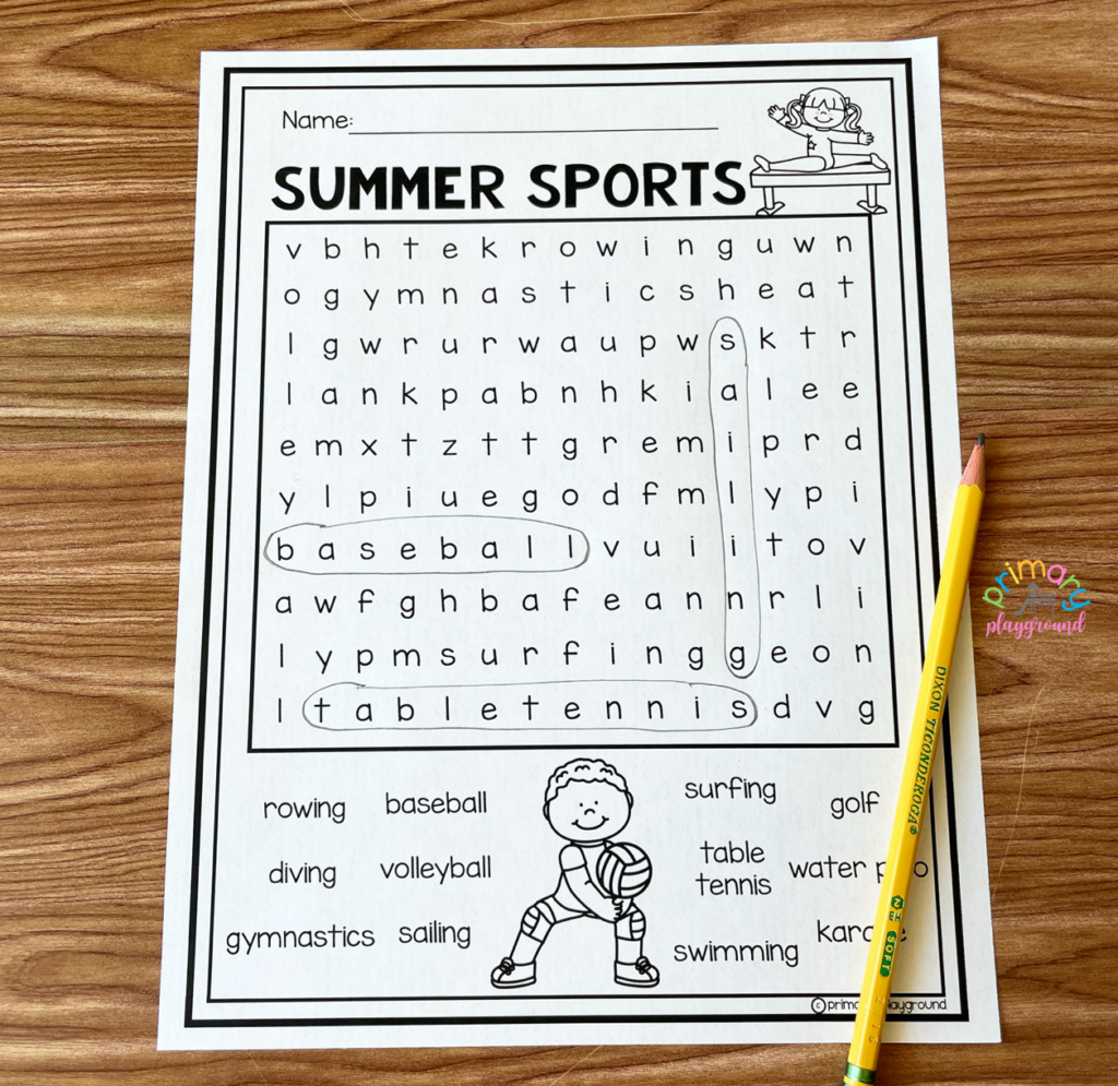 Easy Word Search Printables