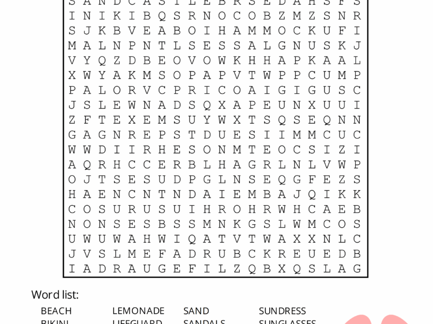 Summer Word Search Free Printable Puzzles Free Printables Monograms Design Tools Patterns DIY Projects