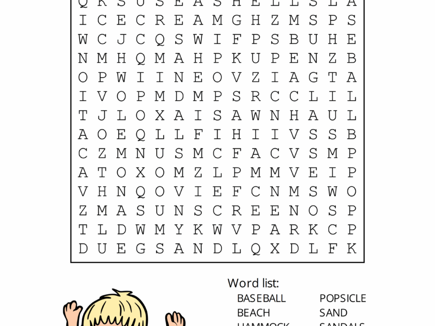 Summer Word Search Free Printable Puzzles Free Printables Monograms Design Tools Patterns DIY Projects