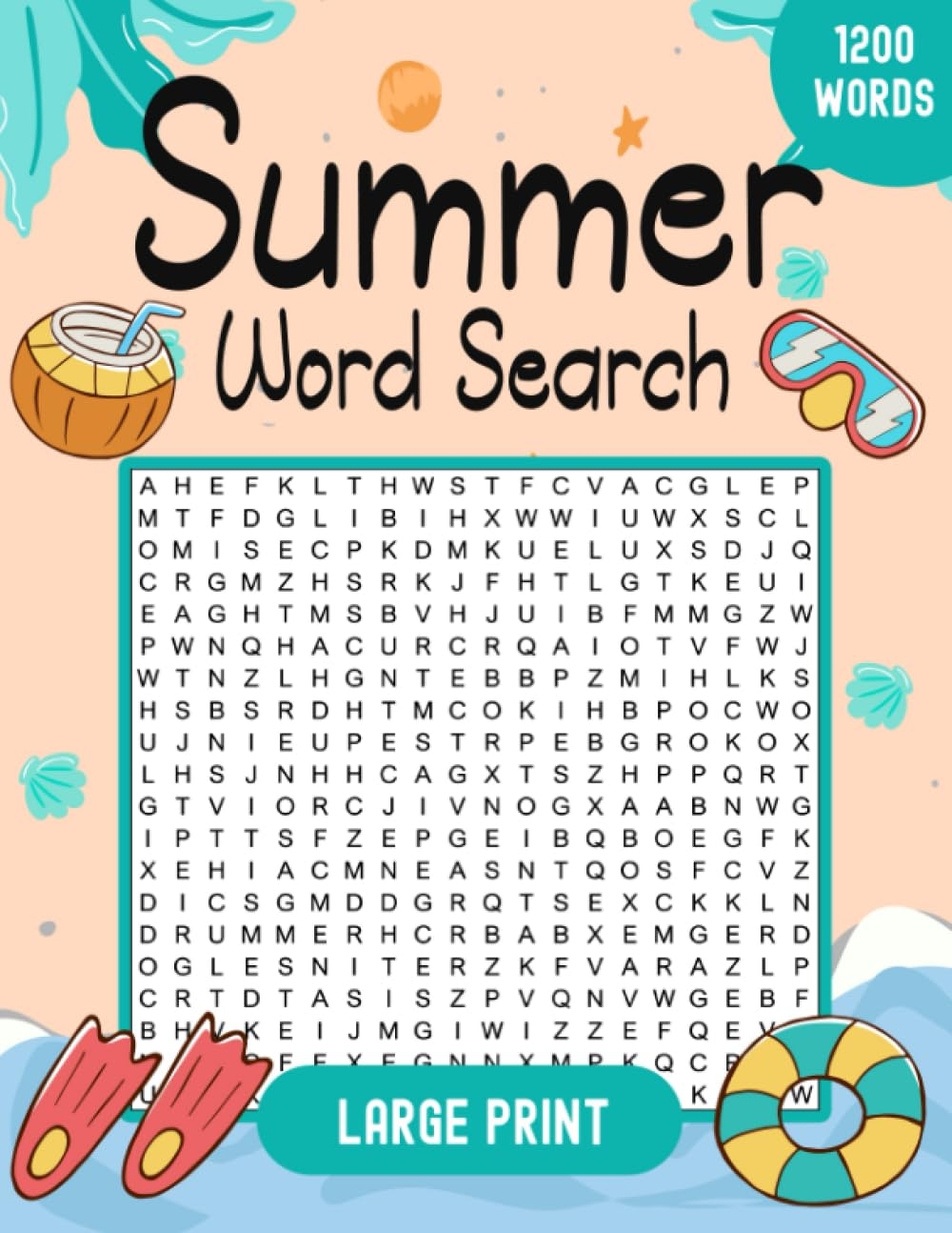 Summer Word Search Large Print 1200 Word Search Puzzle Book For Adults Seniors Summer Gifts For Women And Men Garraway Harvey J 9798390809396 Amazon Books