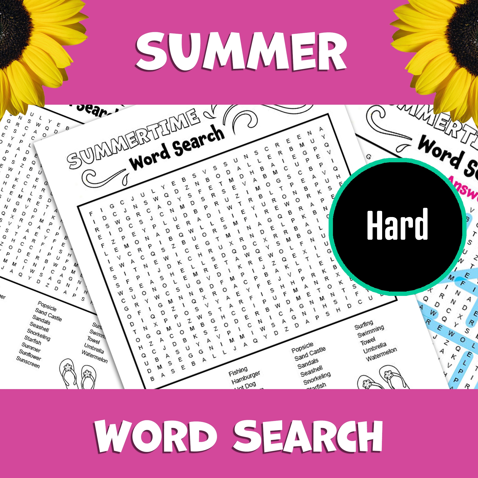 Word Search Printable Hard Word Search