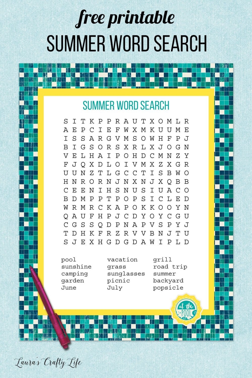 Summer Word Search