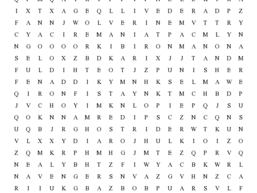 Superheroes Word Search Printable For Kids Thrifty Mommas Tips