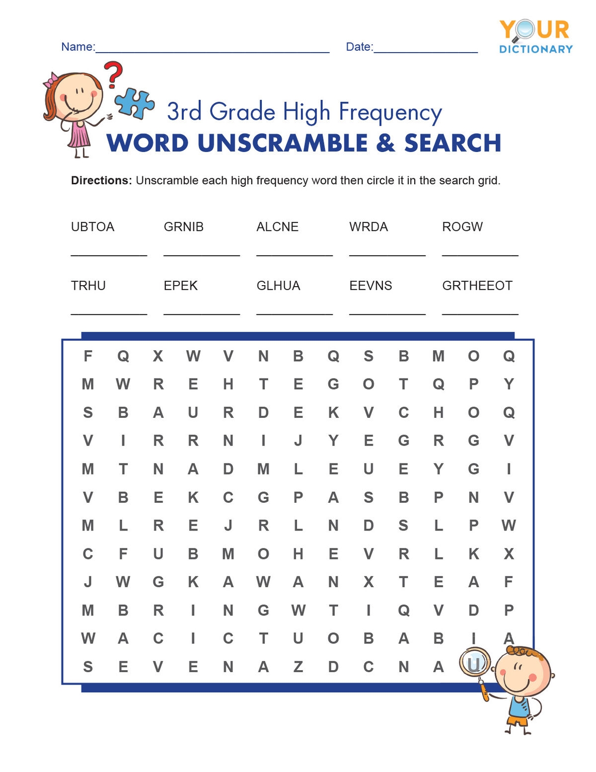 Teaching 3rd Grade High Frequency Words YourDictionary