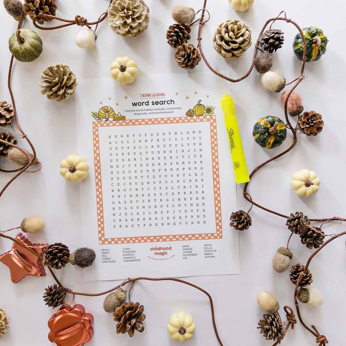 Thanksgiving Word Search Printable Thanksgiving Word Search Printable