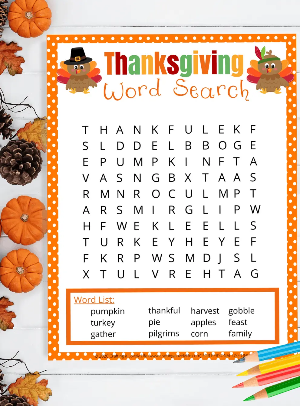 Thanksgiving Word Search Free Printable 1 Thanksgiving Word Search Free Printable 1