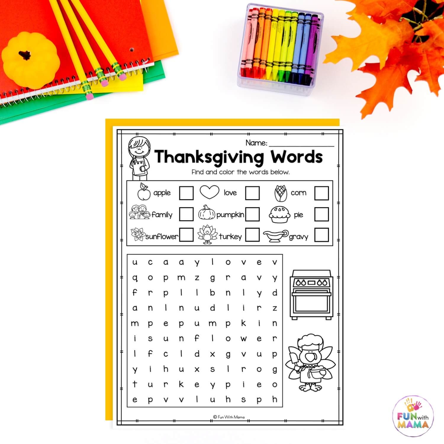 Thanksgiving Word Search Printable Fun With Mama Thanksgiving Word Search Printable Fun With Mama