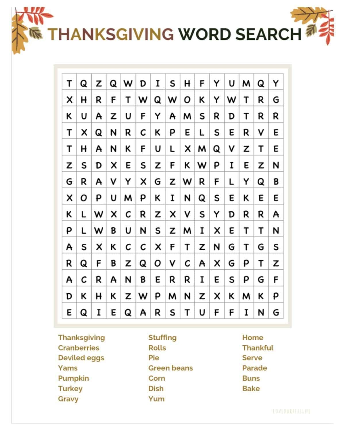 Number Word Searches Printable