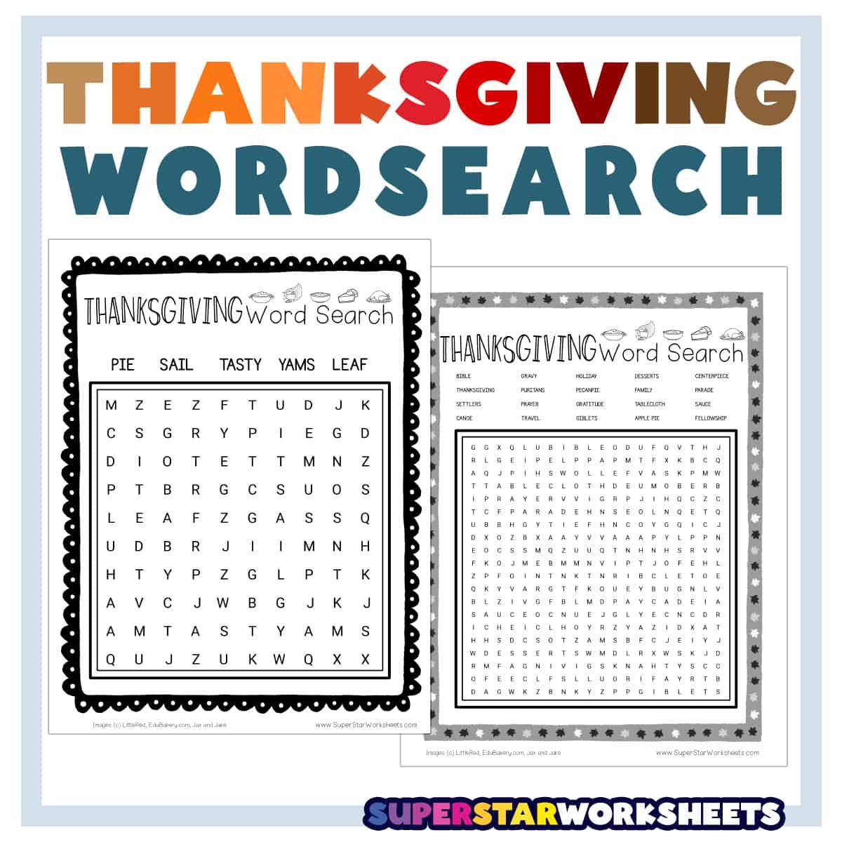 Hard Thanksgiving Word Search Printable