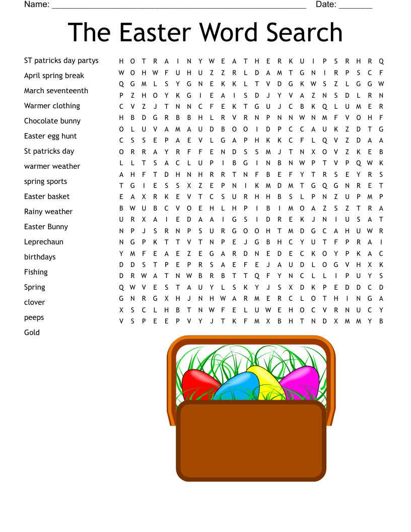 The Easter Word Search WordMint