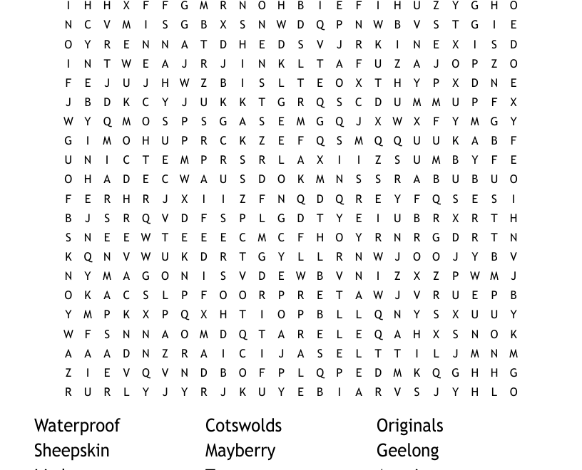 The Great EMU Australia Wordsearch WordMint