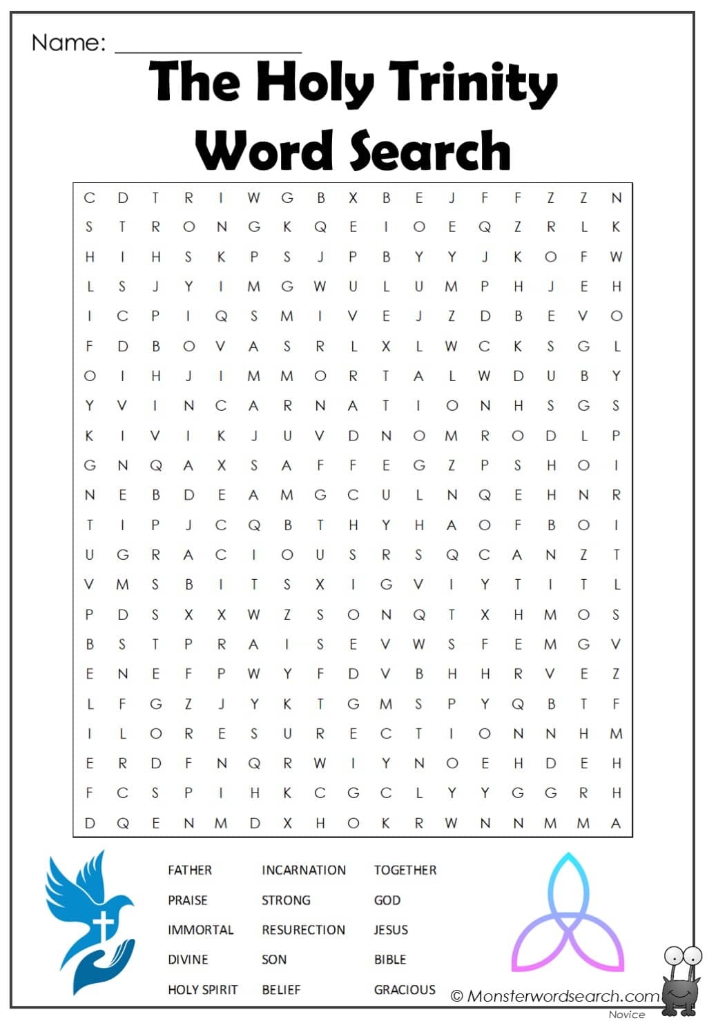 Holy Spirit Word Search Printable