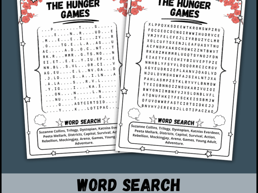 The Hunger Games Word Search Puzzle Worksheet Activity Made By Teachers