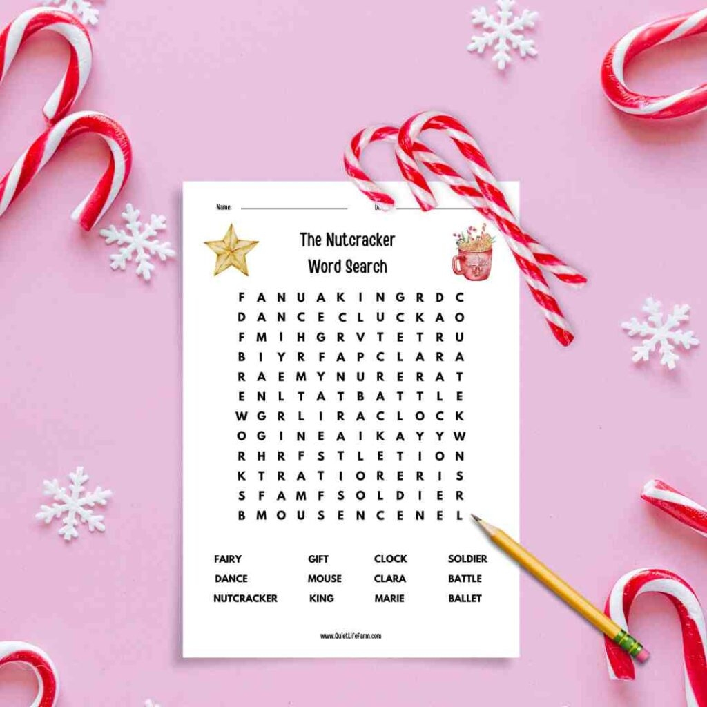 Nutcracker Word Search Printable