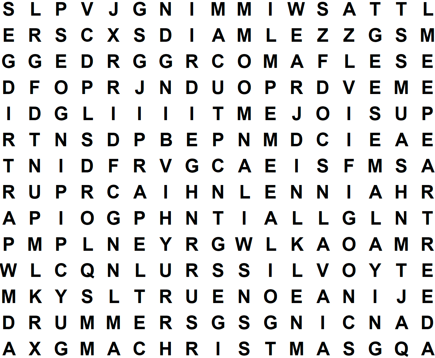 Free Printable Christmas Word Search Puzzle