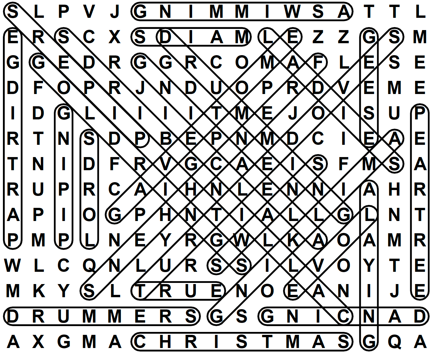 Word Searches Christmas Printable