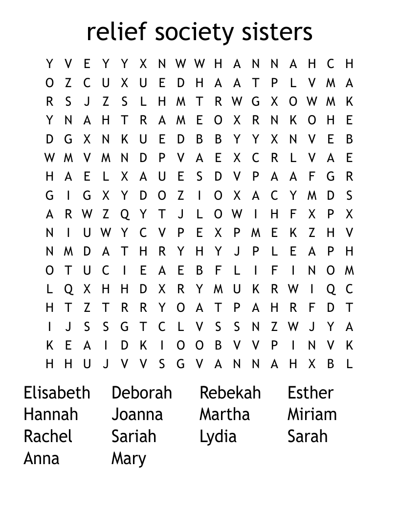 The Woman Of The Bible Word Search WordMint