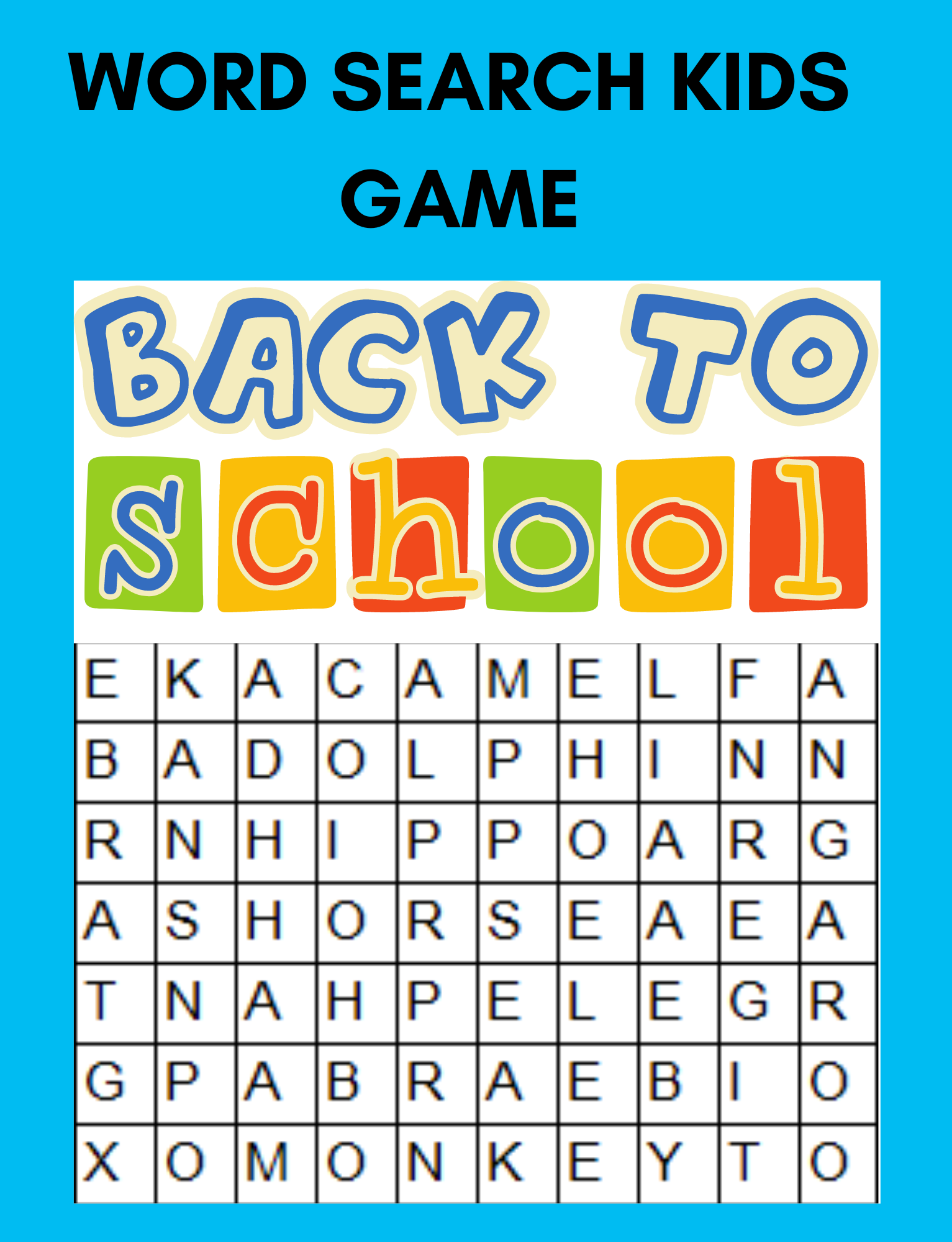 Printable Word Search Booklet